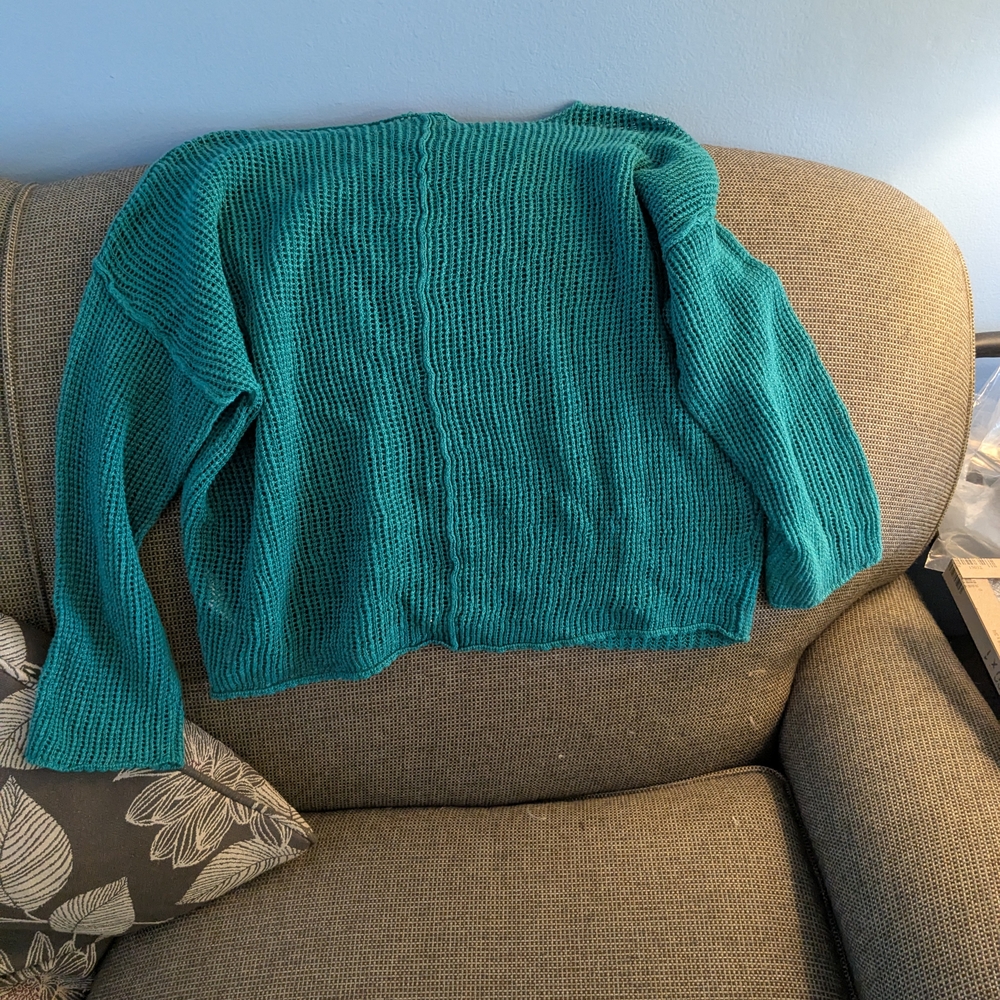 Teal Women's Sweater - Picture 3 of 3